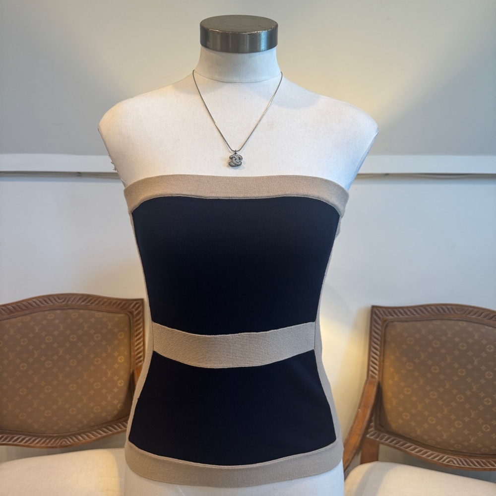Cache Knit Strapless Top, Y2k Colorblock Tube Top… - image 6